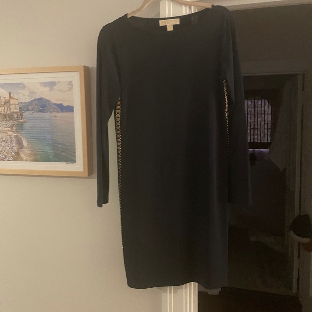 Navy blue long sleeve Michael Kors dress.
